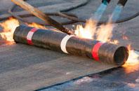 Black Tar flat roof sealing